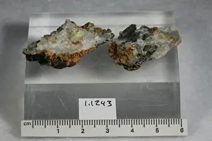 Mineral Prints: Greenockite. minerals. North America; USA; Pennsylvania; Lehigh County; Friedensville