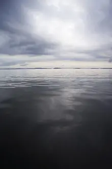 Seas Prints: Grey sky over the ocean, Sweden