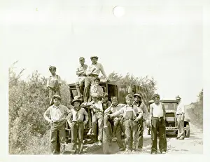 Group of Boys Sitting on Old Truck