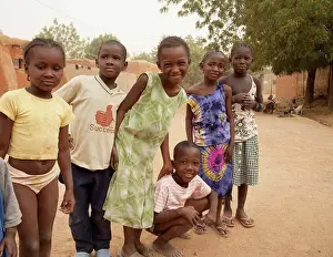Medium Group Prints: Group of children in Segou, Mali