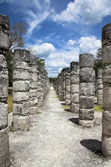 Archaeological Prints: Group of the Thousand Columns, Chichen Itza Archaeological Site