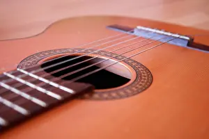 Sound Prints: Guitar acoustic guitar closeup with strings Copyright: xZoonar.com/rgbx 848420