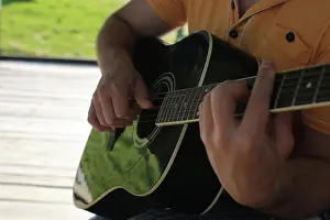Melodisch Prints: guitar string man hand outdoor guitar string man hand outdoor