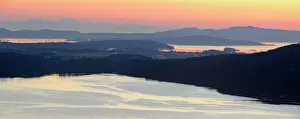 Composite Prints: Gulf Islands and the Inner Straits from the Malahat Summit, Malahat, BC, Canada