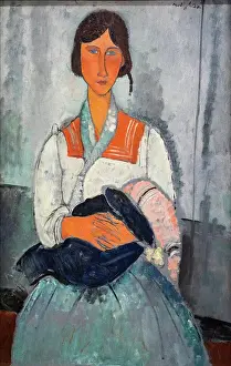 Picture Frame Prints: Gypsy Woman with Baby Oil on canvas; 1919 Amedeo Modigliani; Italian; 1884 - 1920