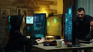 Personal Prints: Hacker girl stealing information from people