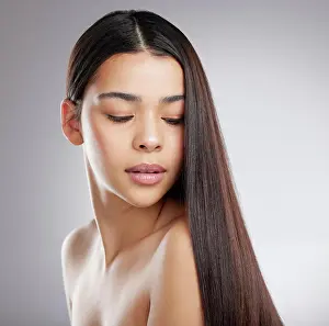 Shine Prints: Hair, haircare and woman with beauty and salon hairstyle