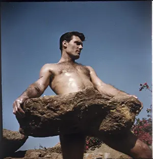 Nude Prints: Hairy Mountain Man of Strength c.1955