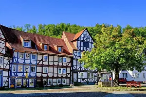 Historic Centre Prints: Half-timbered houses, Bad Sooden-Allendorf