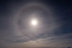 Weather Prints: Halo is the optical phenomena. Halo in Antarctica