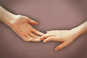 Maternal Prints: Hands Touching Fingertips