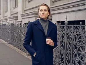 Thoughtful Prints: Handsome stylish man with a coffee in city
