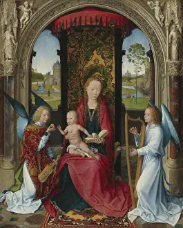 Madonna Prints: Hans Memling, Madonna and Child with Angels, after 1479 Madonna and Child with Angels