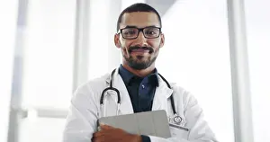 Expert Prints: Happy, portrait and doctor with glasses