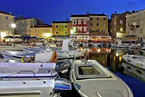 Luminous Prints: Harbour of Cres, island Cres, Primorje - Gorski kotar, Croatia, Europe