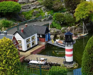 Aspects Prints: Harbour Lighthouse at Bekonscot in Beaconsfield