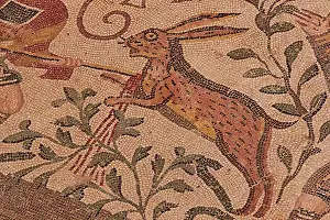 Sicily Prints: Hare, Roman Mosaics, Villa Romana del Casale
