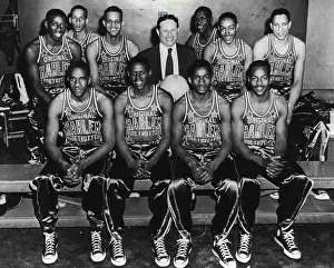 Game Prints: Harlem Globetrotters Cirole the World - These members of the Harlem Globetrotters professional basketball team