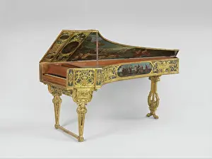 Instrument Prints: Harpsichord 1725 Italian This Italian harpsichord is of typical inner-outer construction