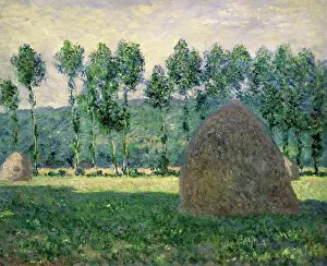 Countries Prints: Haystacks near Giverny 1884-1889 Claude Monet (1840-1926/French) Oil on canvas Hermitage Museum