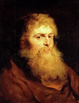 Rubens Prints: Head of a Bearded Man. Peter Paul Rubens (1577-1640). Oil on panel. 69.7 x 53.4cm
