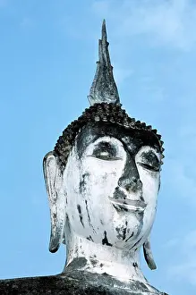 Orient Prints: Head of Buddha statue, Wat Mahathat, Sukhothai Historical Park, Sukhothai, Thailand