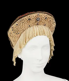 Boston Prints: Headdress 1790-1810 Russian This object is from the collection of Natalia de Shabelsky (1841-1905)