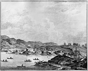 Alaska Prints: Headquarters of the Newly Founded Russian American Company at Kodiak