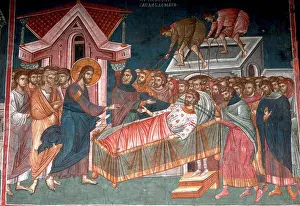 Symbolism Prints: The Healing the paralytic at Capernaum by Anonymous / Visoki Decani monastery