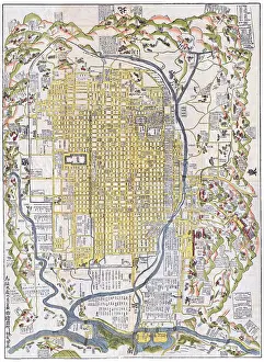 Chart Prints: Heian-kyō (安京, literally tranquility and peace capital')