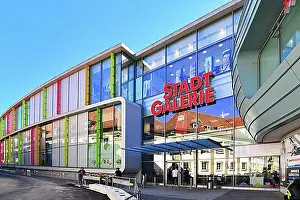 Urban Environment Prints: Heilbronn, Germany, September 2020: Modern shopping mall called Stadt Galerie in Heilbronn city center