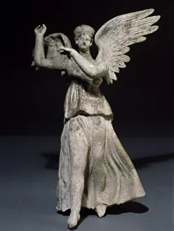 Freedom Prints: Hellenistic Figure of Winged Nike from Myrina Greek Art Terra cotta Christie's Images