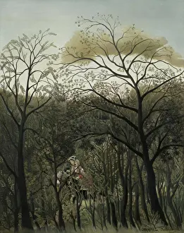 Rousseau Prints: Henri Rousseau, Rendezvous in the Forest, 1889 Rendezvous in the Forest