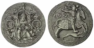HENRY VIII (1491-1547) King of England from 1509 Engraving of his Great Seal