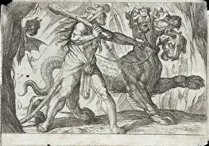Flanders Prints: Hercules and Cerberus. Nicolo Van Aelst (Flanders)