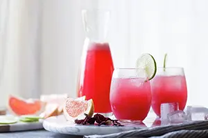 Beverage Prints: hibiscus ginger palomas. Cocktail, cousin to the margarita