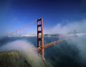 City Location Prints: High angle view of a bridge, Golden Gate Bridge, San Francisco, California, USA