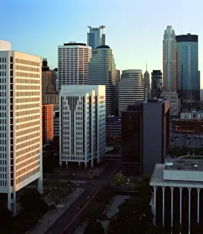 City Location Prints: High angle view of buildings, Minneapolis, Minnesota, USA
