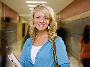 Student Prints: High School girl at school