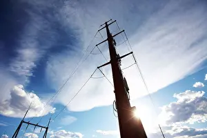 Innovation Prints: High voltage power lines, electricity transmission tower
