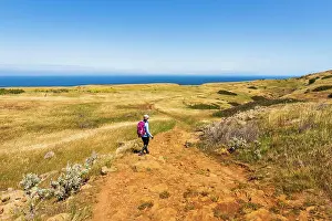 Historic Site Prints: Hiker on the Smugglers Cove Trail
