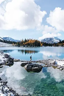 26 29 Years Old Prints: Hiking Along Chester Lake With Beautiful Golden Larches