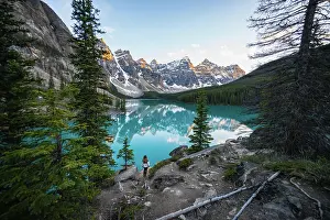 21 25 Years Old Prints: Hiking Into a Picture Perfect Canadian Rockies Postcard Scenery