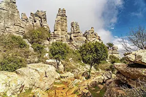 Natural Preserve Prints: Hiking trail through the extraordinary karst formations in the El Torcal nature reserve near Antequera