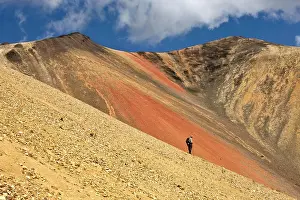 Geological Prints: Hiking in the volcanic landscape of the Rainbow Mountains of British Columbia Canada
