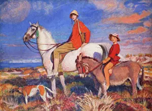 Three Animals Prints: Hilda and Mary at Studland Bay, Dorset