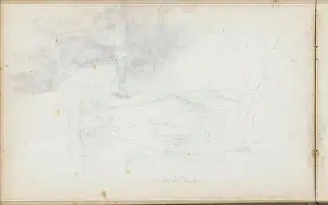 Sketchbook Prints: Hilland landscape at beek.leaf 24 verso from a sketchbook with 47 sheets