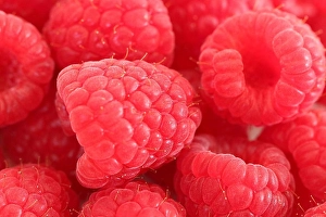 Berries Prints: Himbeeren Schöne rote Himbeeren als Nahaufnahme Copyright: xZoonar