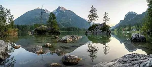 Alps Prints: Hintersee, behind Hochkalter, Berchtesgaden National Park