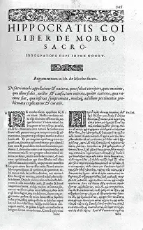 Opera Prints: Hippocrates, Opera quae extant, 1588